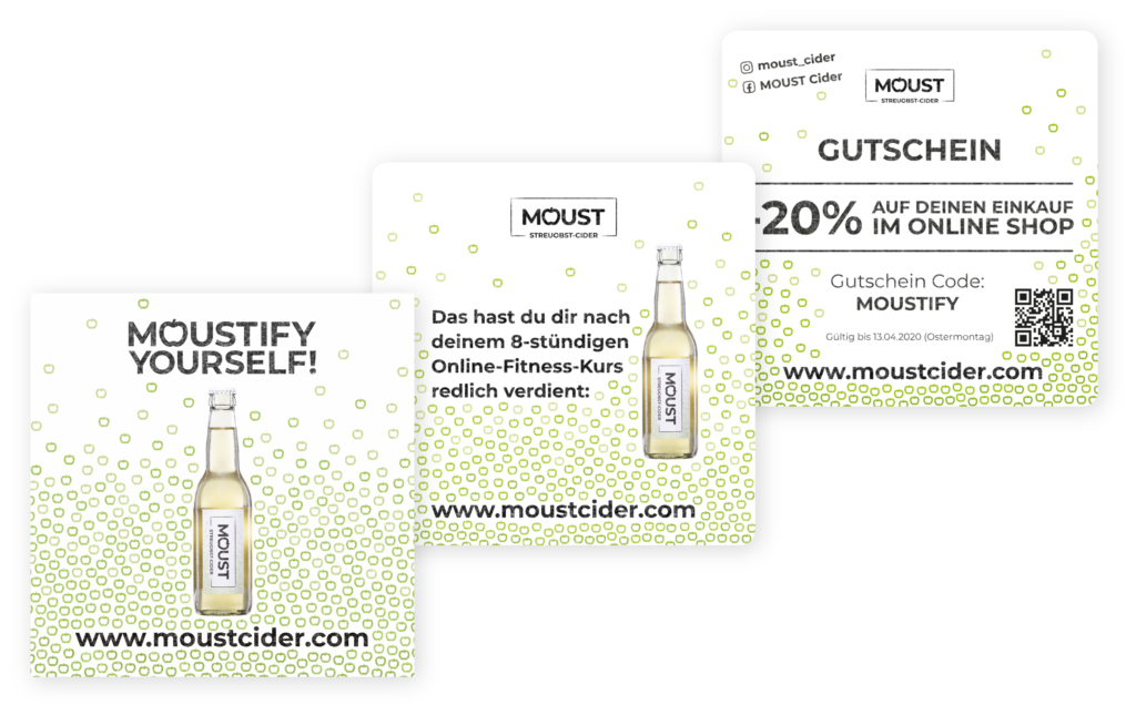 MOUST Streuobst Cider Social Media Werbung